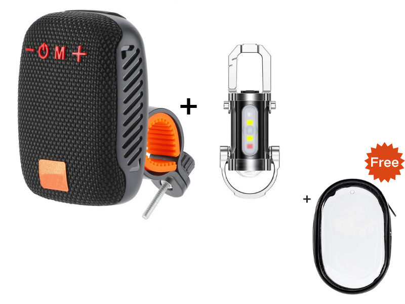 🚴♂️🎵 Caixa de som Bluetooth para bicicleta à prova d’água com suporte e som estéreo potente