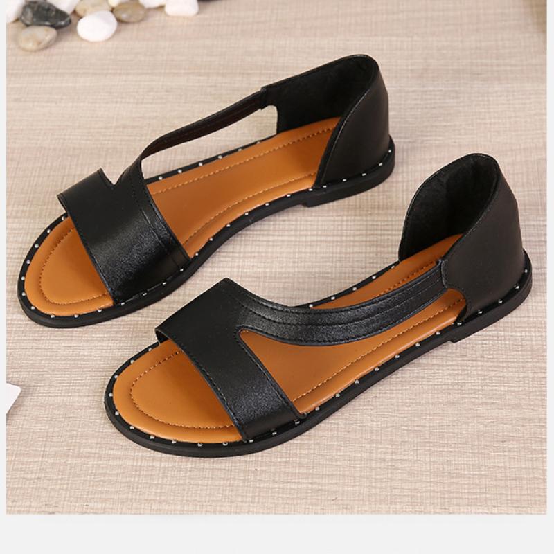 Sandalias planas con remaches en la boca (❤️🔥Compre 2 pares y reciba el envío gratis✔️)