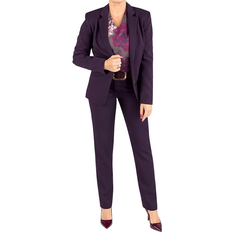 ✨ Conjunto Elegante de Traje de 3 Piezas para Mujer – Estampado Floral, Corte Sofisticado y Estilo Profesional