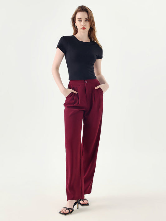 Pantalones de traje sueltos casuales de cuerpo entero para mujer