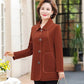 Nueva chaqueta de felpa sintética de doble cara y longitud media para otoño e invierno