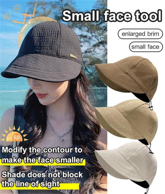 Sombrero de pescador plegable de cara pequeña