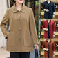 Nueva chaqueta de felpa sintética de doble cara y longitud media para otoño e invierno