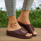 Pantuflas ortopédicas huecas con puntera abierta