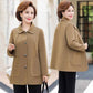 Nueva chaqueta de felpa sintética de doble cara y longitud media para otoño e invierno