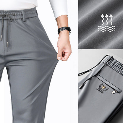 🔥HOT SALE 🔥Pantalones de deporte casual de algodón mercerizado elástico sin plancha para hombre【49% OFF】