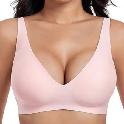 💗 ¡ÚLTIMO DÍA DE OFERTA! 50% DE DESCUENTO ⚡ Más de 50.000 vendidos 💕 Sujetador inalámbrico Jelly para mujer – cómodo, con efecto push-up, sin costuras, escote en V profundo, ideal para uso diario y camisetas