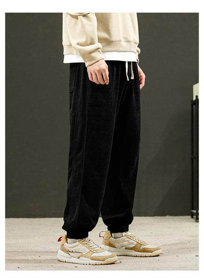 Tejido de pana Pantalones suaves casuales de los hombres