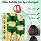 Shampoo de tinte vegetal para el cabello en burbujas