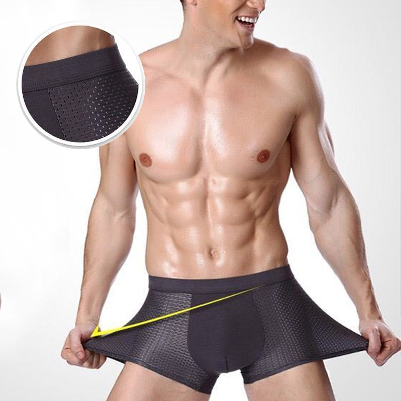 💥Compre 1 y llévese 1 gratis💥Ropa interior de seda transpirable antibacteriana de gran tamaño para hombres