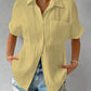 🔥2024 Camisa Cuello Casual Blusa Abotonada Suelta