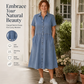 ✨👗 Vestido camisa jeans feminino elegante e casual confortável para o dia a dia