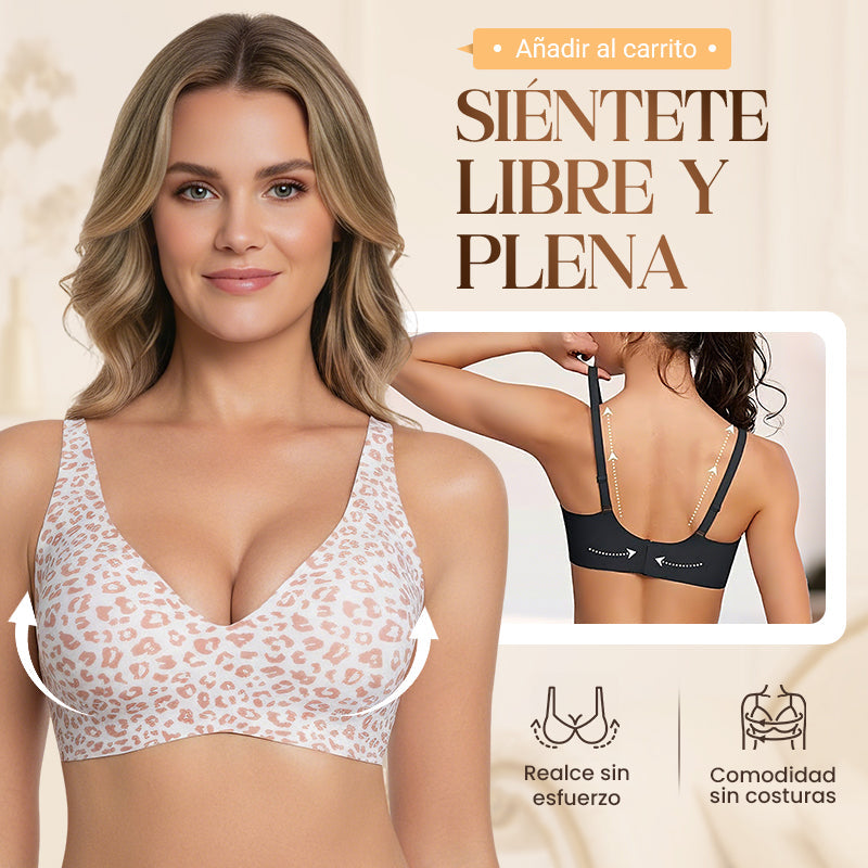 💗 ¡ÚLTIMO DÍA DE OFERTA! 50% DE DESCUENTO ⚡ Más de 50.000 vendidos 💕 Sujetador inalámbrico Jelly para mujer – cómodo, con efecto push-up, sin costuras, escote en V profundo, ideal para uso diario y camisetas