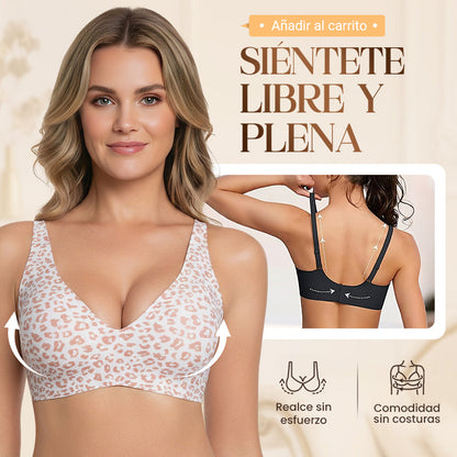 💗 ¡ÚLTIMO DÍA DE OFERTA! 50% DE DESCUENTO ⚡ Más de 50.000 vendidos 💕 Sujetador inalámbrico Jelly para mujer – cómodo, con efecto push-up, sin costuras, escote en V profundo, ideal para uso diario y camisetas