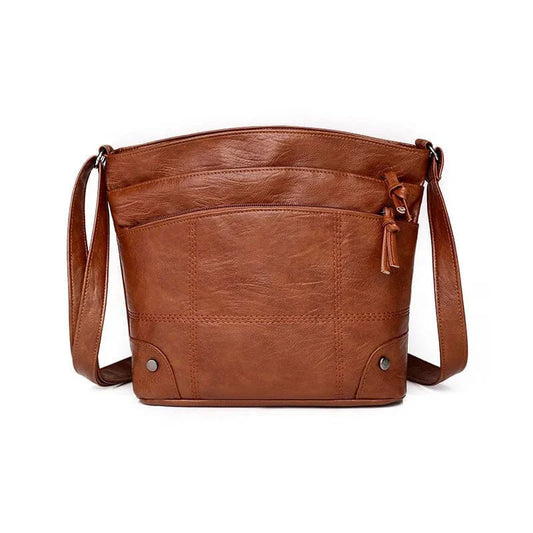 Bolso de hombro de gran capacidad con varios bolsillos en piel suave 🔥Compre 3 envío gratis🔥