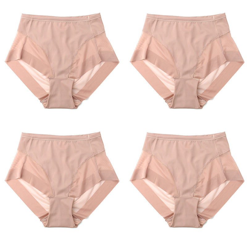 🎁Compra 1 y llévate 3 gratis (4 piezas)⏳Braguitas moldeadoras sin costuras de seda helada con cintura alta