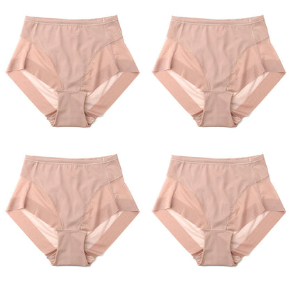 🎁Compra 1 y llévate 3 gratis (4 piezas)⏳Braguitas moldeadoras sin costuras de seda helada con cintura alta