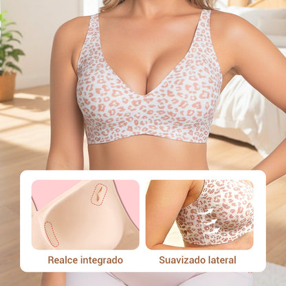 💗 ¡ÚLTIMO DÍA DE OFERTA! 50% DE DESCUENTO ⚡ Más de 50.000 vendidos 💕 Sujetador inalámbrico Jelly para mujer – cómodo, con efecto push-up, sin costuras, escote en V profundo, ideal para uso diario y camisetas