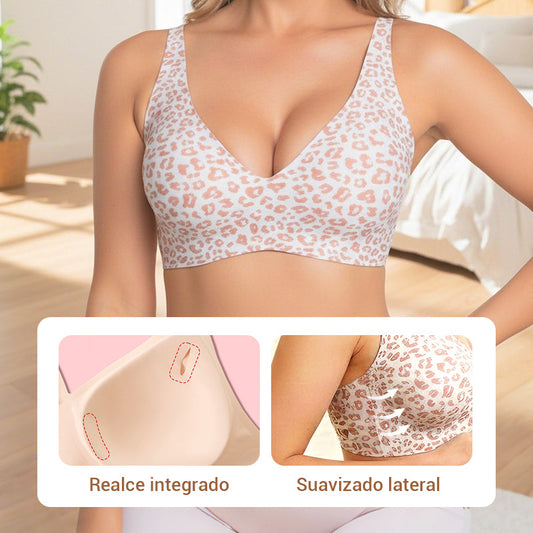 💗 ¡ÚLTIMO DÍA DE OFERTA! 50% DE DESCUENTO ⚡ Más de 50.000 vendidos 💕 Sujetador inalámbrico Jelly para mujer – cómodo, con efecto push-up, sin costuras, escote en V profundo, ideal para uso diario y camisetas