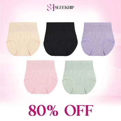 💞REBAJAS 70 % DE DESCUENTO - Braguitas impermeables de cintura alta que controlan el abdomen y realzan los glúteos