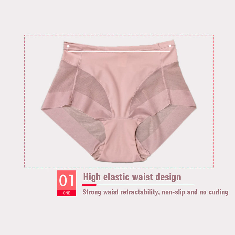 🎁Compra 1 y llévate 3 gratis (4 piezas)⏳Braguitas moldeadoras sin costuras de seda helada con cintura alta