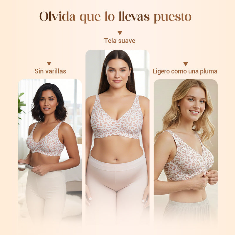 💗 ¡ÚLTIMO DÍA DE OFERTA! 50% DE DESCUENTO ⚡ Más de 50.000 vendidos 💕 Sujetador inalámbrico Jelly para mujer – cómodo, con efecto push-up, sin costuras, escote en V profundo, ideal para uso diario y camisetas