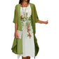 Conjunto de vestido elegante con estampado floral para mujer