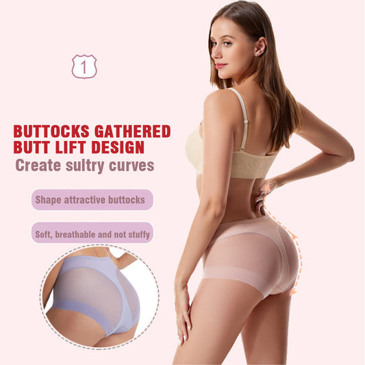 🎁Compra 1 y llévate 3 gratis (4 piezas)⏳Braguitas moldeadoras sin costuras de seda helada con cintura alta