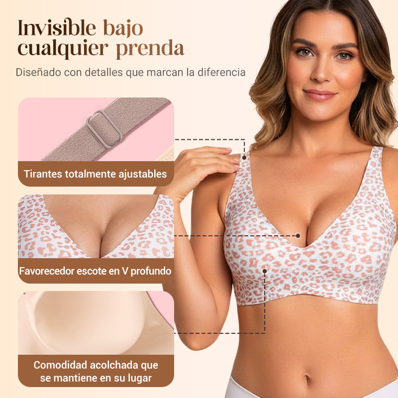 💗 ¡ÚLTIMO DÍA DE OFERTA! 50% DE DESCUENTO ⚡ Más de 50.000 vendidos 💕 Sujetador inalámbrico Jelly para mujer – cómodo, con efecto push-up, sin costuras, escote en V profundo, ideal para uso diario y camisetas