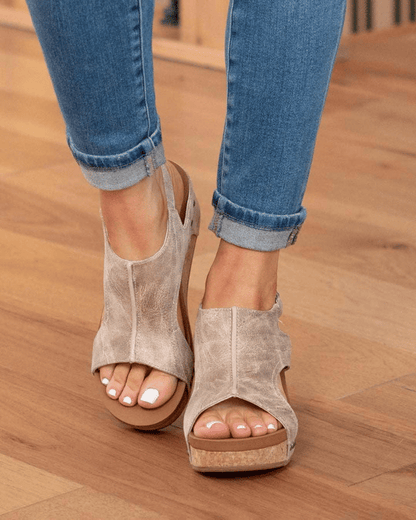 😍Oferta de tiempo limitado—Sandalias ortopédicas con velcro y cuña cómoda para mujer