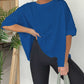 💥Camiseta oversize cuello redondo suelto color sólido para mujer 💥.