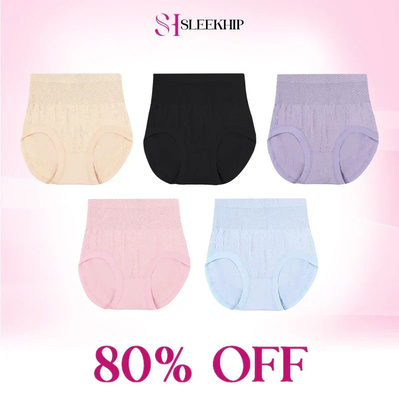 💞REBAJAS 70 % DE DESCUENTO - Braguitas impermeables de cintura alta que controlan el abdomen y realzan los glúteos