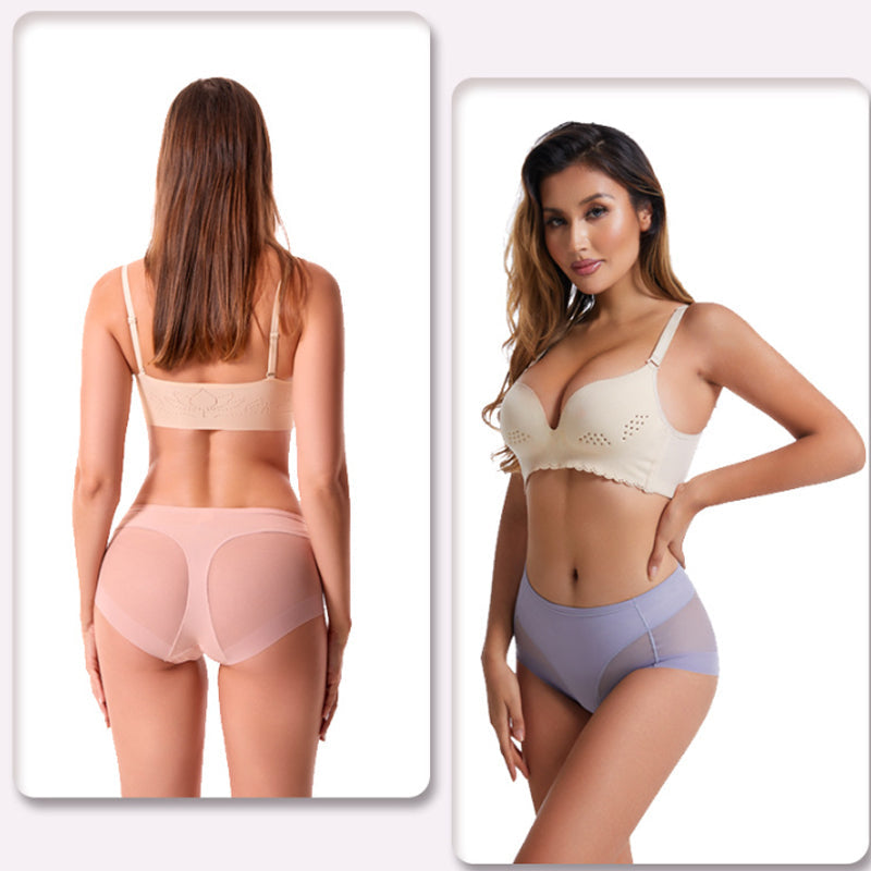 🎁Compra 1 y llévate 3 gratis (4 piezas)⏳Braguitas moldeadoras sin costuras de seda helada con cintura alta