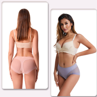 🎁Compra 1 y llévate 3 gratis (4 piezas)⏳Braguitas moldeadoras sin costuras de seda helada con cintura alta