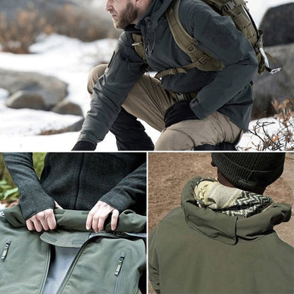 ⏰🔥 ¡OFERTA 50% OFF! 🧥🌧️ Chaqueta Softshell Impermeable para Hombre – Cortavientos, Forro Polar Cálido y Diseño Táctico para Exterior