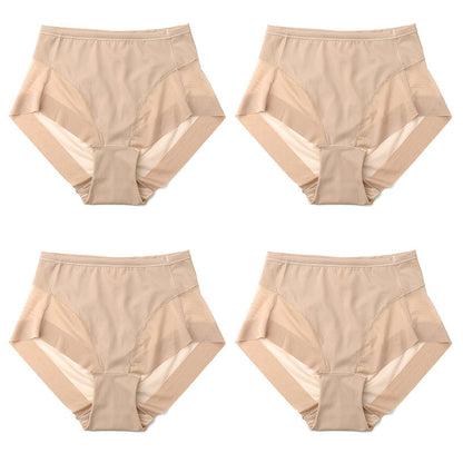 🎁Compra 1 y llévate 3 gratis (4 piezas)⏳Braguitas moldeadoras sin costuras de seda helada con cintura alta
