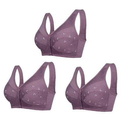 👑Diseño para mayores🌟 - sujetador de algodón con cierre delantero👙