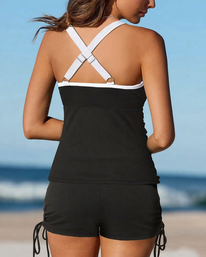 💃Summer Cool Deal-50% OFF🌊🎨Tummy Control Two-Piece Tankini Set