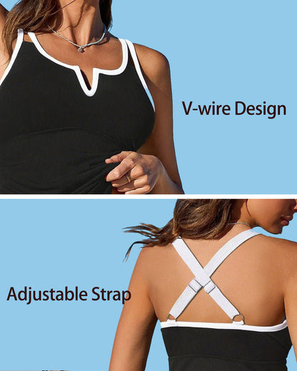 💃Summer Cool Deal-50% OFF🌊🎨Tummy Control Two-Piece Tankini Set