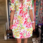 💕Vestido floral de manga corta y cuello en V🌸