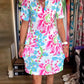 💕Vestido floral de manga corta y cuello en V🌸