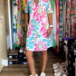 💕Vestido floral de manga corta y cuello en V🌸