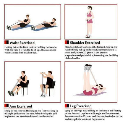 💎Faixa Elástica com Pedal para Exercícios