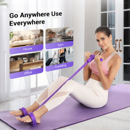 💎Faixa Elástica com Pedal para Exercícios