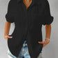 🔥2024 Camisa Cuello Casual Blusa Abotonada Suelta