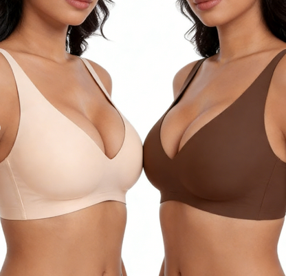 💗 ¡ÚLTIMO DÍA DE OFERTA! 50% DE DESCUENTO ⚡ Más de 50.000 vendidos 💕 Sujetador inalámbrico Jelly para mujer – cómodo, con efecto push-up, sin costuras, escote en V profundo, ideal para uso diario y camisetas