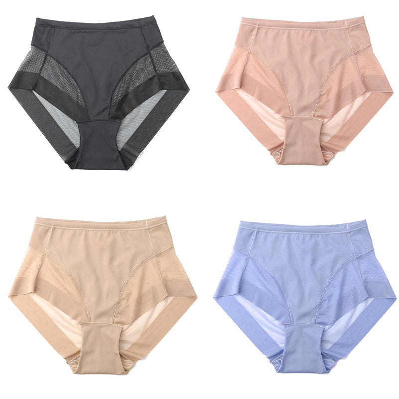 🎁Compra 1 y llévate 3 gratis (4 piezas)⏳Braguitas moldeadoras sin costuras de seda helada con cintura alta