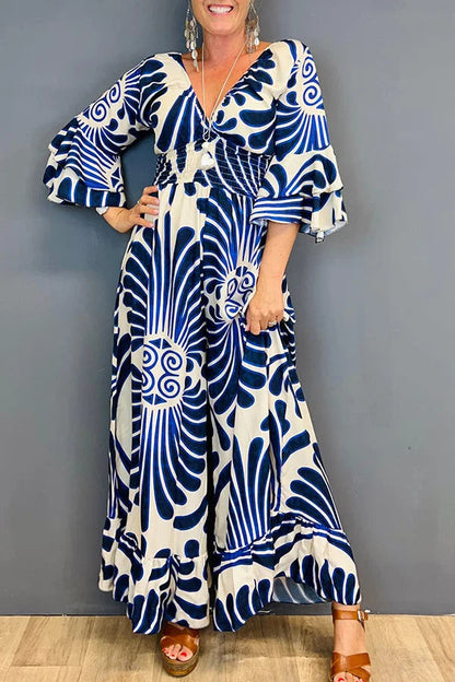 💃Hot Sale🔥Vintage floral suéter con mangas de volantes con mangas de volantes