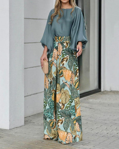 Conjunto de dos piezas con estampado informal
