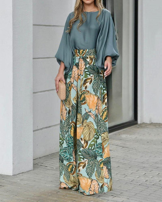 Conjunto de dos piezas con estampado informal